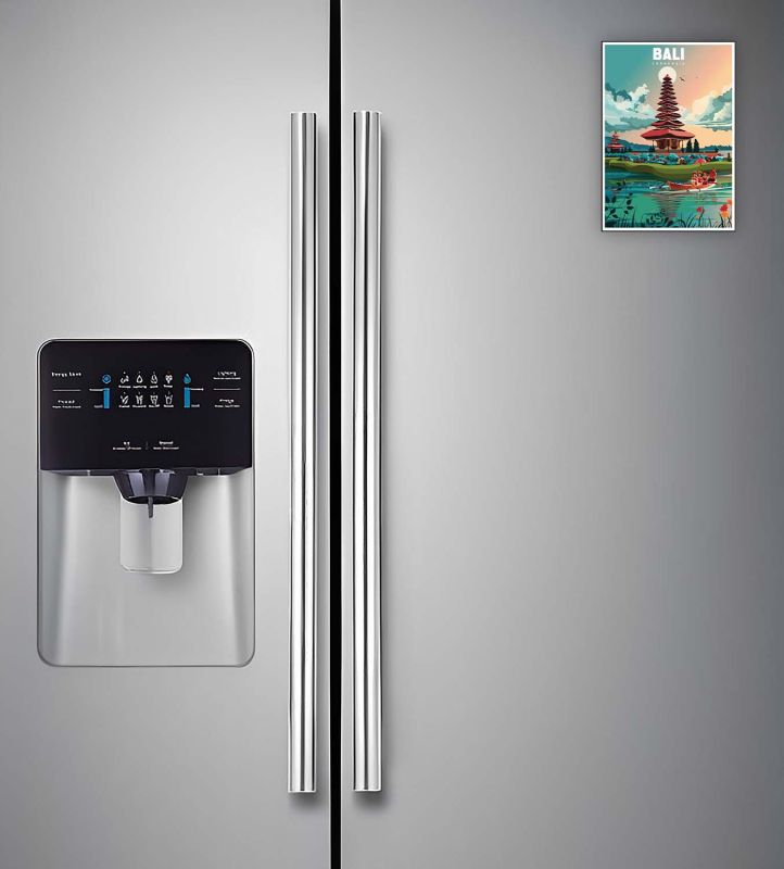 Wooden Fridge Magnet Indian Souvenir Gift Items  Gift for Travels  Decorative Magnet for Kitchen, Refrigerator Door, Home Decor (Bali)